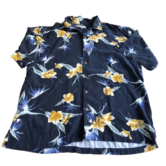 Tommy Bahama Silk Camp Shirt X LARGE Tropical Floral Aloha Hawaiian Shirt - Picture 4 of 10